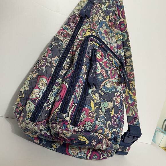 Vera Bradley X Disney Sling Backpack Bag Sensational Six Paisley Mickey Friends - Picture 5 of 16